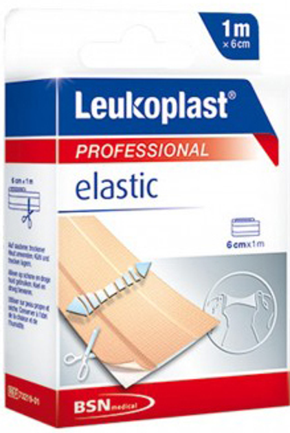 Plastry Bsn Medical Leukoplast Elastic Apósito Adhesivo Sin Latex 6 cm x 1 m (4042809512298) - obraz 1
