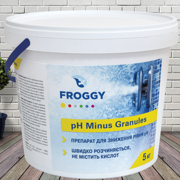 Засіб для зниження рівня pH Froggy pH Minus 5 кг Фрогі пш мінус - Фото 1 Засіб для зниження рівня pH Froggy pH Minus 5 кг Фрогі пш мінус - зображення 1