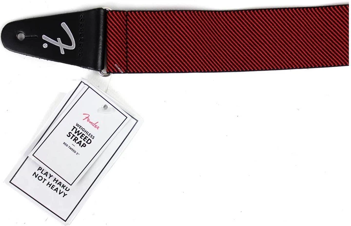 Ремень гитарный FENDER STRAP 2" WEIGHLESS TWEED RED - Фото 2 Ремень гитарный FENDER STRAP 2" WEIGHLESS TWEED RED - изображение 2