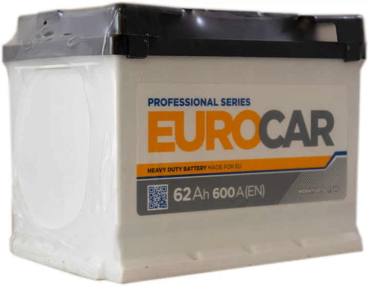 Аккумулятор 62 прямая (+ слева) 600А Eurocar - изображение 3