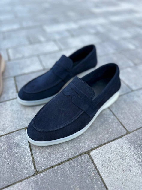 Жіночі лофери ShoesBand Темно-сині натуральна замша 40 (26,5 см) (S98041) - Фото 8 Жіночі лофери ShoesBand Темно-сині натуральна замша 40 (26,5 см) (S98041) - зображення 8