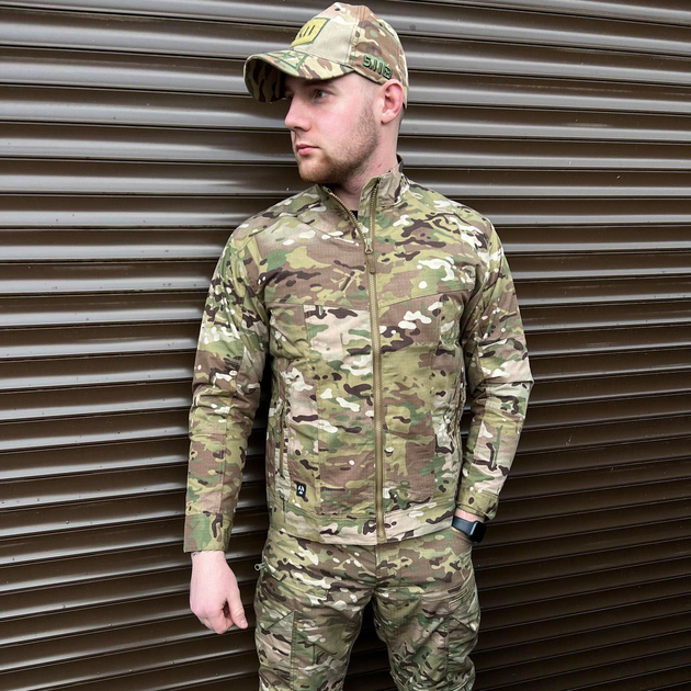 Мужская влагостойкая Куртка Tactical Series с карманами рип-стоп мультикам размер L - изображение 1