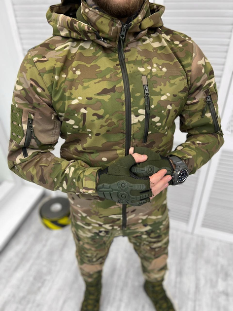 Чоловіча Демісезонна Куртка SoftShell з капюшоном мультикам розмір XL - зображення 1