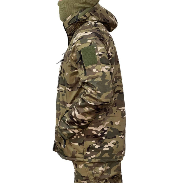 Мужской демисезонный Костюм Куртка + Брюки / Полевая форма Softshell на флисе мультикам размер 4XL - изображение 2