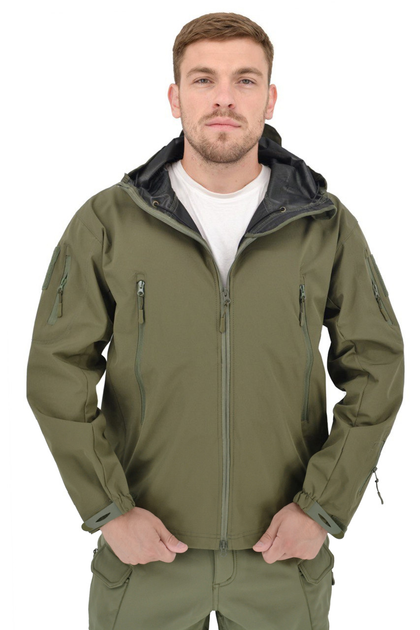 Тактична літня куртка (парка, ветровка) з капюшоном Warrior Wear JA-24 Olive Green 3XL - зображення 1