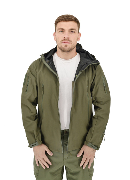 Тактична літня куртка (парка, ветровка) з капюшоном Warrior Wear JA-24 L Olive Green - зображення 2