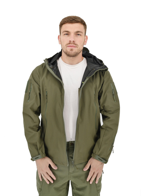 Тактическая летняя куртка (парка, ветровка) с капюшоном Warrior Wear JA-24 L Olive Green - изображение 2