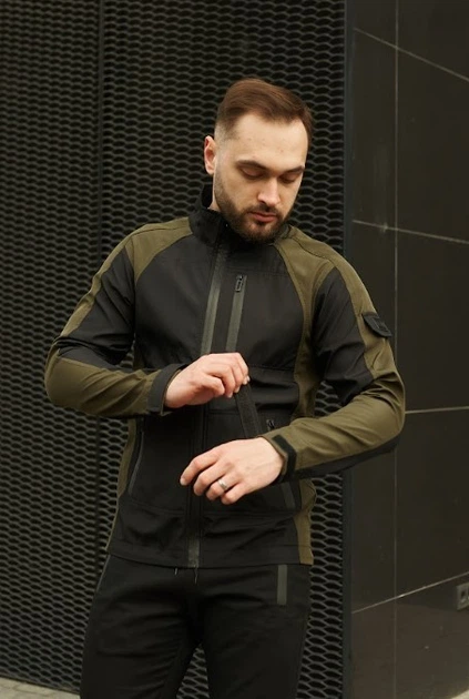 Чоловіча куртка демісезонна куртка SoftShell Light iForce Intruder 0091 S Чорний з хакі (IN - 0091/2 A ) - Фото 5 Чоловіча куртка демісезонна куртка SoftShell Light iForce Intruder 0091 S Чорний з хакі (IN - 0091/2 A ) - зображення 5