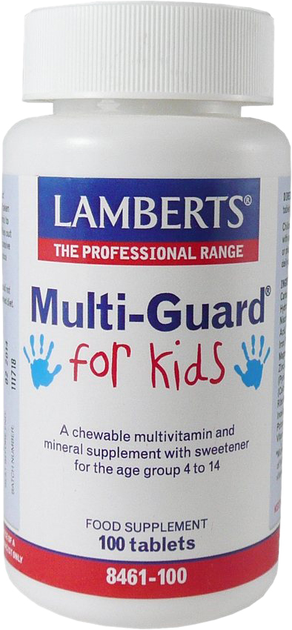 Suplement diety Lamberts Multi Guard For Kids 100 tabletek (5055148405557) - obraz 1