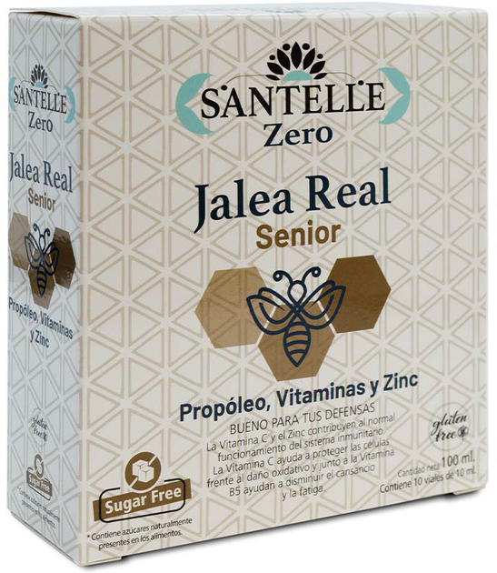 Дієтична добавка Santelle Zero Jalea Real Senior Con propóleo, Vitaminas y Zinc 10х10 мл (8412016373207) - зображення 1