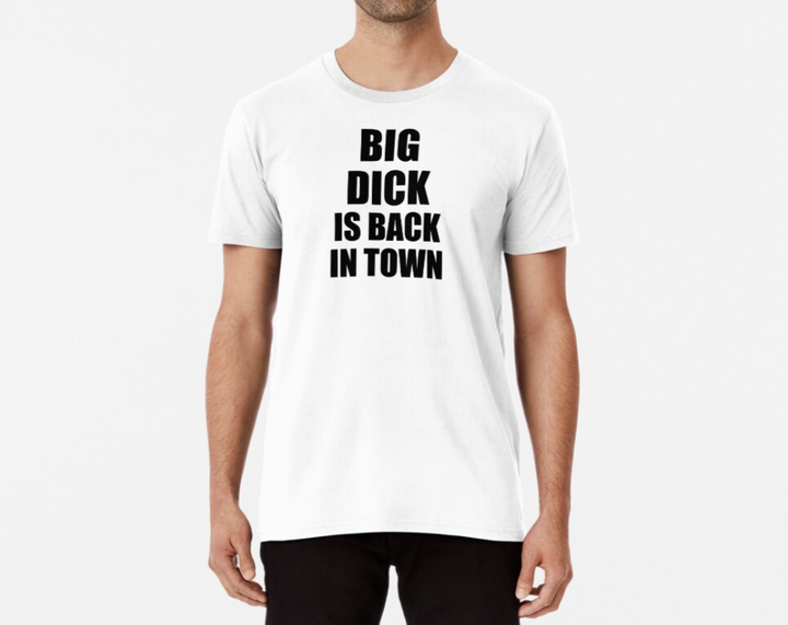 Мужская футболка Stedman с принтом Big dick is back in town Белый XL - Фото 1 Мужская футболка Stedman с принтом Big dick is back in town Белый XL - изображение 1