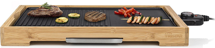 Tristar BP-2641 Bamboo Grill XL Czarny/Bambusowy (8713016053831) - obraz 3