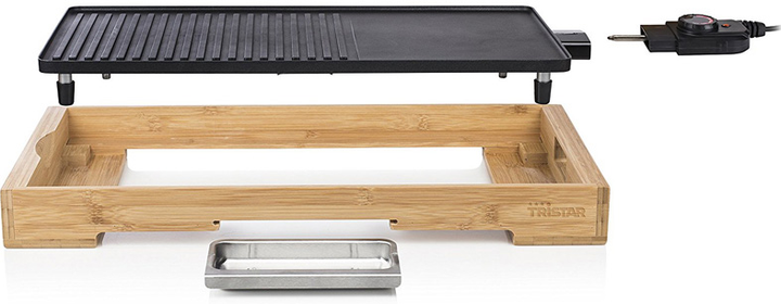 Tristar BP-2641 Bamboo Grill XL Czarny/Bambusowy (8713016053831) - obraz 5