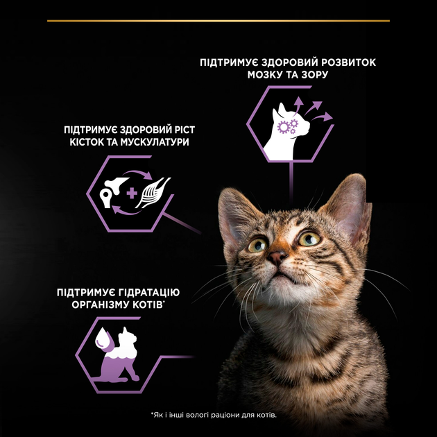 Упаковка вологого корму для кошенят Purina Pro Plan Kitten Healthy Start шматочки в соусі з індичкою 26 шт по 85 г (7613287107503) - зображення 9