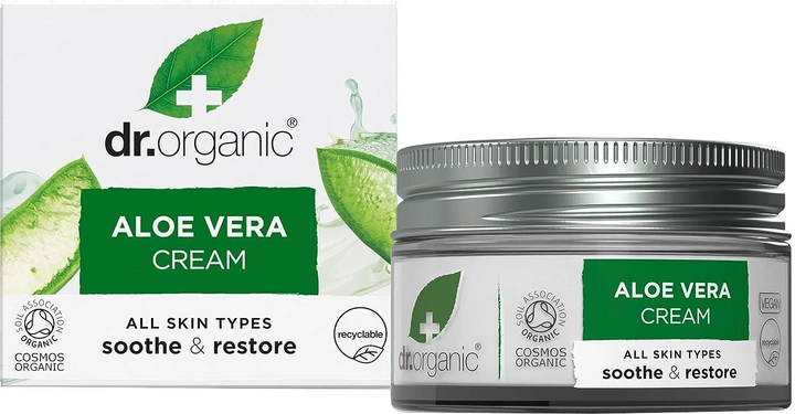 Krem do ciała Dr. Organic Aloe Vera Concentrated Cream 50 ml (5060176672130) - obraz 1