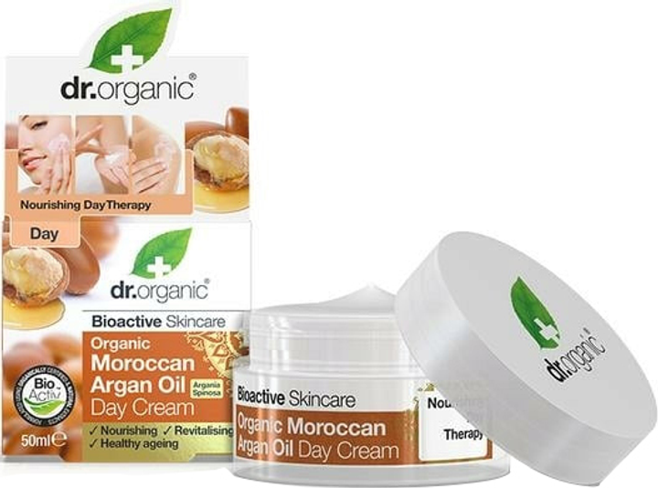 Krem do ciała Dr. Organic Moroccan Argan Oil Day Cream 50 ml (5060176674707) - obraz 1