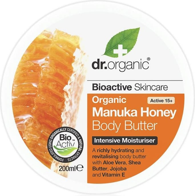 Maść do ciała Dr. Organic Manuka Honey Body Butter 200 ml (5060176670211) - obraz 1