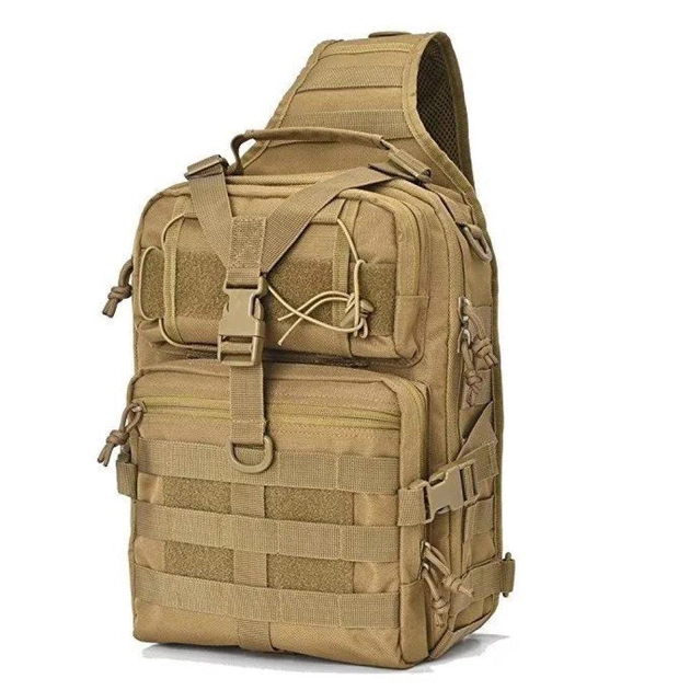 Сумка-рюкзак тактическая A92 800D Molle 20л койот для экстремальных условий - изображение 1