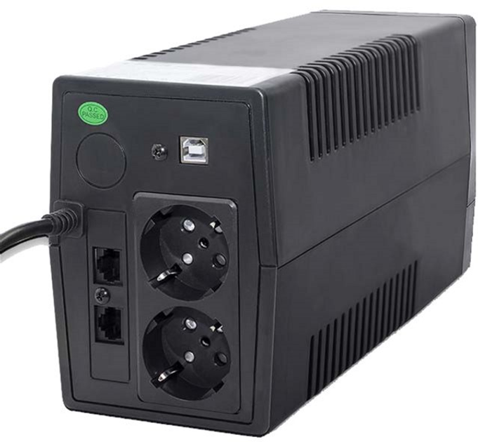 UPS Qoltec Monolith 450VA 240W LCD USB RJ45 (5901878539775) - obraz 2