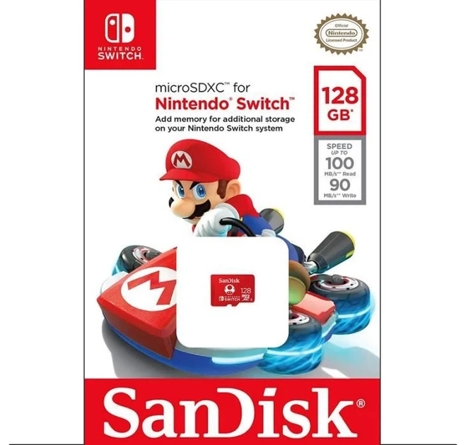 Игровая консоль Nintendo Switch OLED Белая + SanDisk 128GB