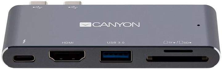 Мультипортова док-станція Canyon 5-в-1 USB Type C (CNS-TDS05DG) - зображення 1