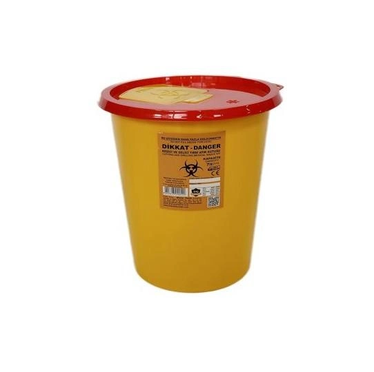 Контейнер для медицинских отходов Afacan Plastik 7 л, желтый - изображение 2