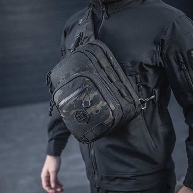 Однолямковий рюкзак Cross Bag Slim Elite Hex Multicam Black/Black - сумка військова - зображення 2