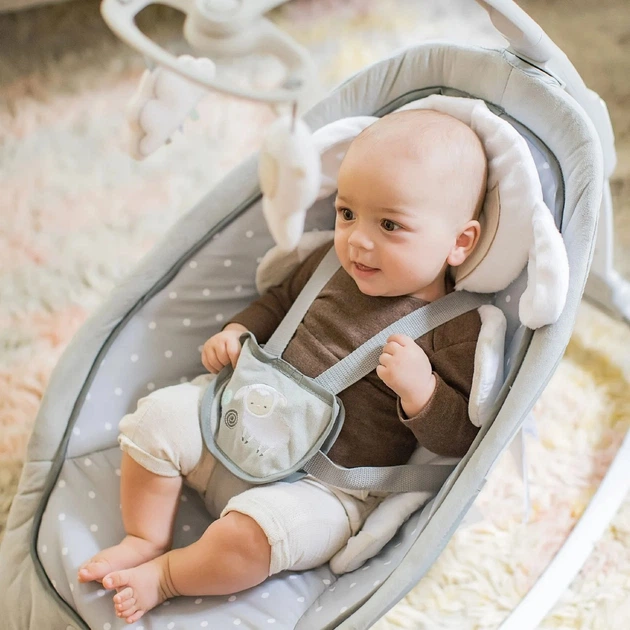 Fotelik–leżaczek Ingenuity Cuddle Lamb 2 w 1 (12118) (074451121188) - obraz 3