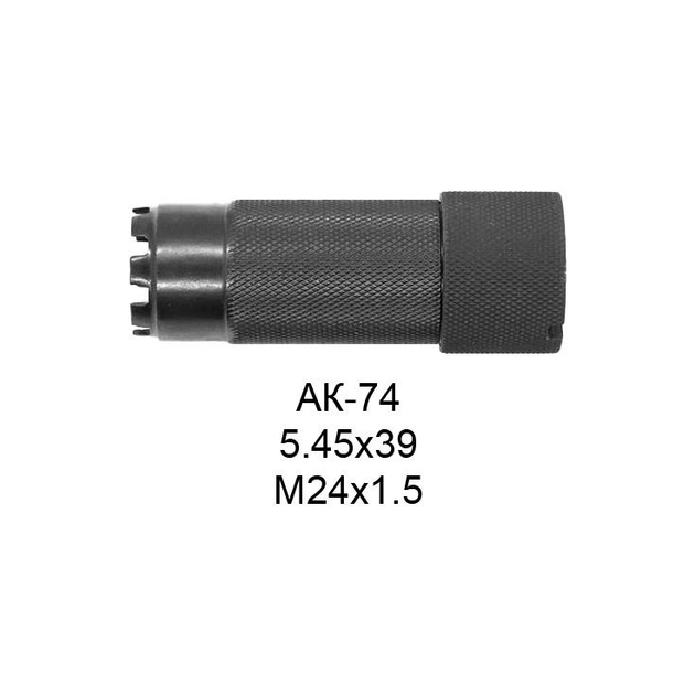 Стальной Пламегаситель Tihon АК-74 5.45x39 M24x1.5 - изображение 1