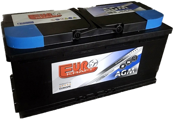 Аккумулятор автомобильный Monbat EUROKRAFT AGM 105 А/час (-/+) EN950 ...