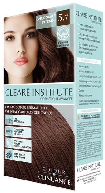 Farba kremowa z utleniaczem Cleare Institute Colour Clinuance 5.7 Intense Chocolate 170 ml (8429449031246) - obraz 1