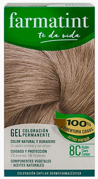 Farba kremowa bez utleniacza do włosów Farmatint Gel Coloración Permanente 8c-rubio Claro Ceniza 35 ml (8470001789396) - obraz 1