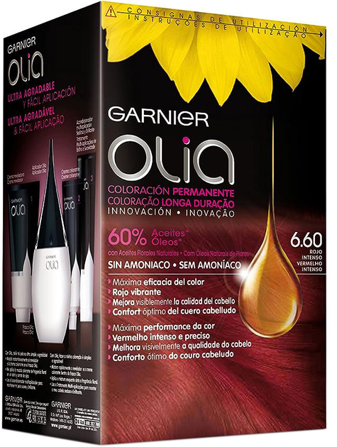 Крем-фарба без окислювача Garnier Olia Permanent Coloring 6.60 Deep Red 60 мл (3600541234970) - зображення 1