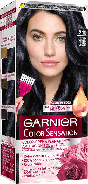 Крем-фарба з окислювачем Garnier Color Sensation 2.10 Bluish Black 110 мл (3600541176997) - зображення 1