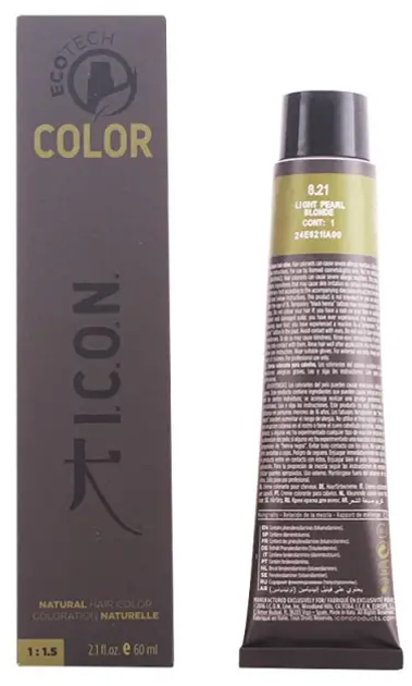 Farba kremowa bez utleniacza Icon Ecotech Color Natural Hair Color 8.21 Light Pearl Blonde 60 ml (8436533672704) - obraz 1