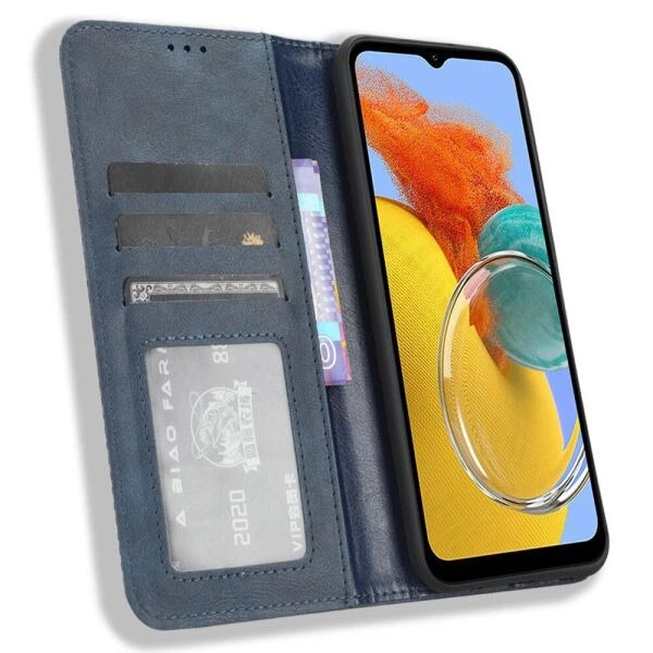 Чехол-книжка Deexe Retro Style для Samsung Galaxy M34 (M346) - Blue - изображение 2