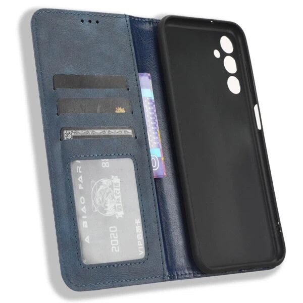 Чехол-книжка Deexe Retro Style для Samsung Galaxy M34 (M346) - Blue - изображение 4