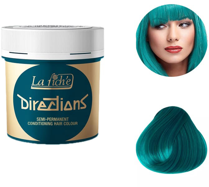 Farba kremowa bez utleniacza do włosów La Riche Directions Semi-Permanent Conditioning Hair Colour Turquoise 88 ml (5034843001189) - obraz 2