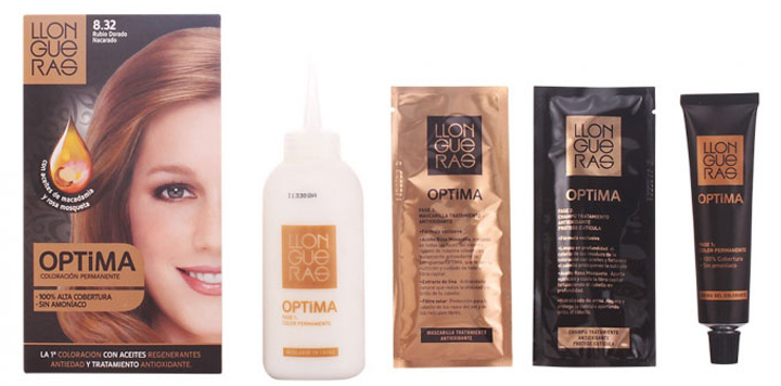 Крем-фарба для волосся з окислювачем Llongueras Optima Permanent Hair Colour Ammonia Free 8.32 Natural Golden Blond 152 мл (8432225052137) - зображення 2