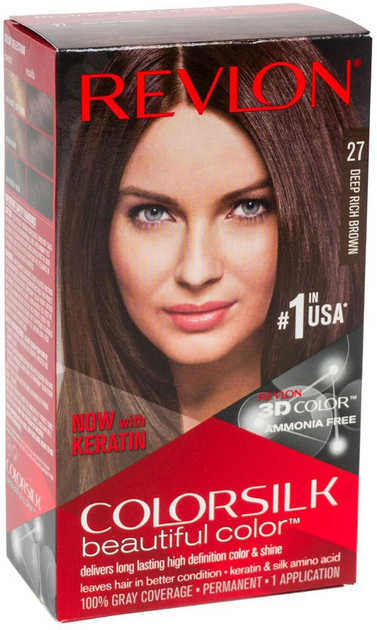 Farba kremowa bez utleniacza Revlon Colorsilk Ammonia Free 27 Deep Rich Brown 60 ml (309978456278) - obraz 1