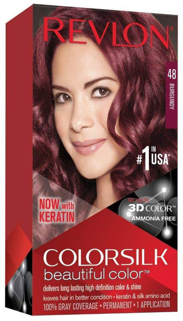 Farba kremowa z utleniaczem do włosów Revlon Professional Colorsilk Ammonia Free 48 Burgundy 60 ml (309976623481) - obraz 1