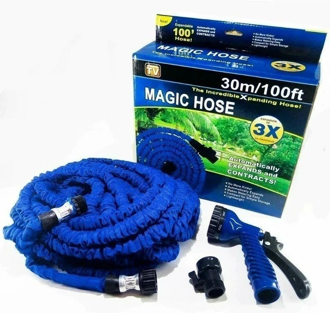 Шланг поливочный растяжной Magic Hose 30 м + распылитель 7 положений Magic Hose - изображение 7