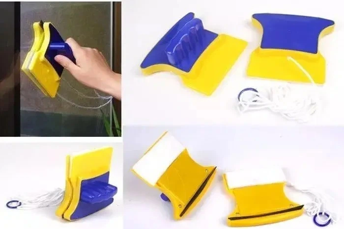 Магнитная щетка для двухстороннего мытья стекол Cleaning Double Side Glass Cleaner - изображение 5
