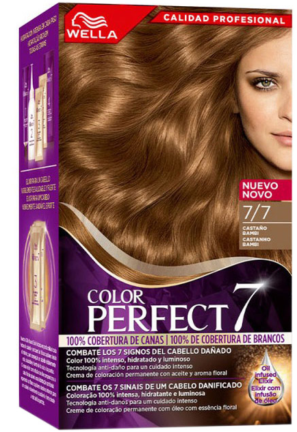 Farba kremowa z utleniaczem Wella Color Perfect 7 100 Cobertura De Canas 7-7-Castano Bambi 60 ml (4064666324043) - obraz 1