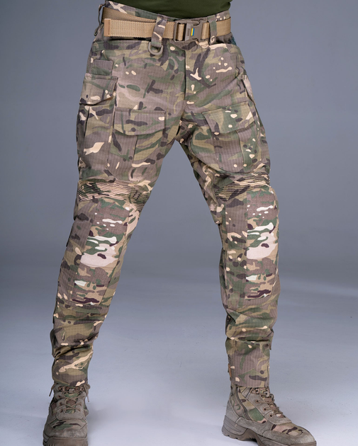 Тактические штурмовые штаны UATAC Gen 5.2 XL Мультикам Лес с наколенниками - изображение 2