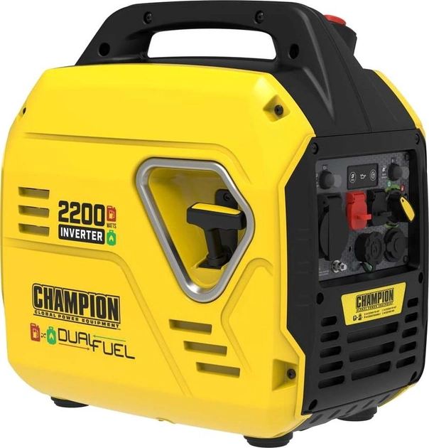Inwerterowy generator benzynowy Champion The Mighty Atom LPG Dual Fuel 2200 W 1.8/2.2 kW (92001I-DF-EU) - obraz 1