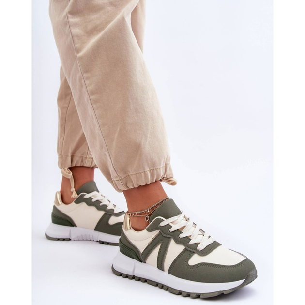 Sneakersy damskie Kabama 36 Zielony/Beżowy (5905677659450) - obraz 4