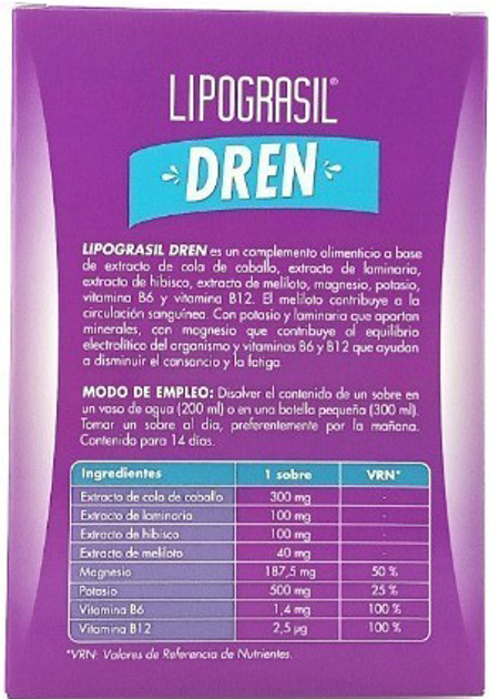 Suplement diety Lipograsil o działaniu remineralizującym Cytryna 14 szt (8470001656834) - obraz 3