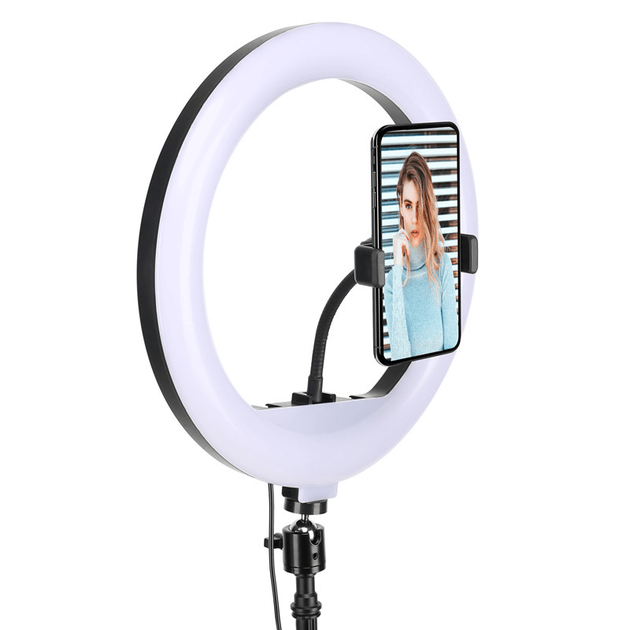 Тримач з кільцевим освітленням Bluetooth 12 " YQ-320B light set (Kit1) |170cm Stand, USB Powered, 3000-6500K| - зображення 2