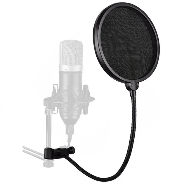 Конденсаторний студійний мікрофон RIAS M-800 Pro-MIC зі стійкою і вітрозахистом Black-Gold (4_00352) - Фото 5 Конденсаторний студійний мікрофон RIAS M-800 Pro-MIC зі стійкою і вітрозахистом Black-Gold (4_00352) - зображення 5